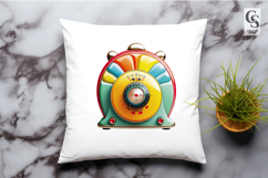 Retro Vintage Radio Clipart Sublimation PNG Product Image 2
