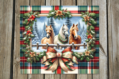 Country Christmas | 4 horse Sublimation Tumbler designs Product Image 2