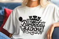Birthday Baddie Svg, Birthday Party Svg, Birthday Girl Svg. Product Image 3