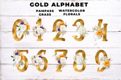 Gold Boho Floral Alphabet Product Image 2