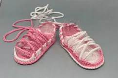 Baby summer sandals 0-3 months gladiator crochet pattern Product Image 2