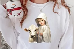 Christmas Baby Jesus Watercolor Clipart, Christmas Baby Jesu Product Image 2