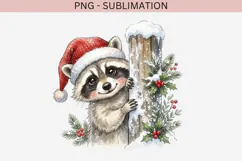 Christmas peeking character png design for T-shirts Product Image 2