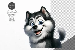 Dog clipart, Puppy clipart, Siberian Husky Product Image 1