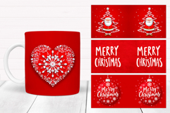 Christmas Mug Wrap Bundle. Christmas Mug Sublimation Product Image 3