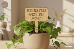 Wooden Plant Tags SVG Bundle | Glowforge | Laser Cut Product Image 2