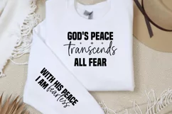 God's peace transcends all fear Sleeve SVG PNG Product Image 1