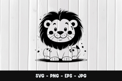 Funny Lion Illustration SVG PNG Product Image 1