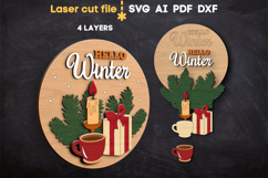 Christmas Sign SVG laser cut files for Glowforge Product Image 2