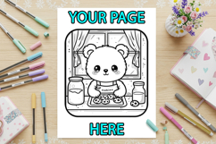 Cute page mockup with pastel pencils Product Image 3