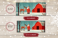 Cartoon Santa Claus Mug Design, Christmas Deer Mug Template Product Image 2