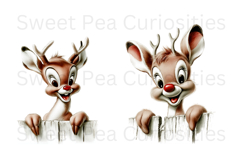 Christmas, Reindeer, Ephemera, PNG, Clipart, Junk Journal Product Image 2
