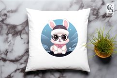 Cute Winter Bunny Clipart Sublimation PNG Product Image 2
