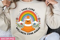 Take Care, Wellness Zone PNG, Retro Positive Sublimation PNG Product Image 2