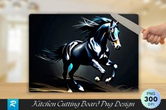 Black Horse Cutting Cutting Board PNG Design Product Image 1