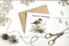 Watercolor Winter Tomtit cliparts. 3 PNG sublimation Product Image 3
