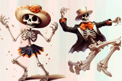 Couple Skeleton Sublimation Bundle, Sublimation Clipart Product Image 3