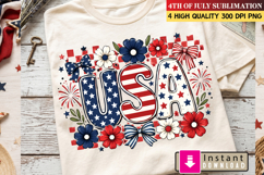 Happy 4th of July PNG | American Flag Sublimation Design | Product Image 2
