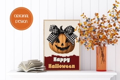 Happy Halloween Greeting Card, Halloween Wall Art Print Product Image 2