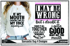 Funny Sarcastic Svg, Sarcasm Quotes Svg Designs Product Image 1