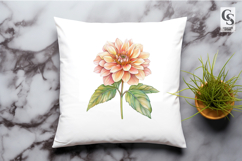 Peach Watercolor Flower Clipart Sublimation PNG Product Image 2