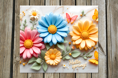 Spring 3D Flowers | 4 Skinny tumbler sublimation designs P Product Image 2