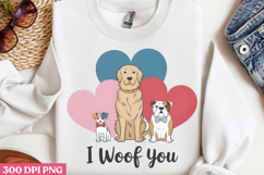 I Woof You PNG, Valentine Dog Sublimation PNG Product Image 2