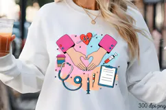 Nurse-themed design with PNG, Nurse Sublimation PNG PNG Product Image 3