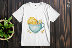 Watercolor Lemon Tea Cup Clipart Sublimation PNG Product Image 2