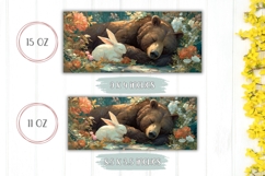 Cartoon Bear Mug Wrap Design, Forest Mug Sublimation Product Image 2