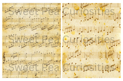 Music Sheets, Paper, Grunge, Papers, Junk Journal Product Image 2