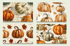 Vintage Fall Pumpkins Cutting Boards sublimation Design Product Image 2