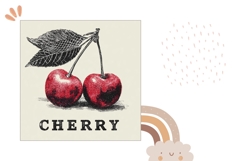 Cherry Pillow Case, Berries Pillow Sublimation Design Product Image 2