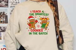 Cute Gingerbread Teacher Christmas Sublimation,Christmas Png Product Image 2