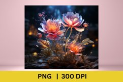 3d Tumbler Wrap, 3d Sublimation Tumbler Wrap, 3D Flowers Product Image 2