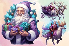 Christmas Purple Santa Claus Bundle, Christmas Bundle Product Image 3