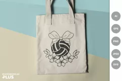 Sport Ball with Flowers and Ribbon on Top Sublimation Set Product Image 2