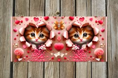 Valentine animals | cat mug love watercolor design Product Image 2