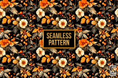 Autumn Floral Digital Paper Product Image 2