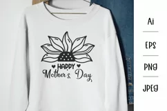 Lovely Flowers with Mother's Day Text - Set of 6 Designs Product Image 2