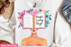 Magic Is In A Book PNG, Book Reader Sublimation PNG Product Image 3