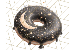 Realistic Halloween Donut Clipart PNG, Spooky Cute Sweets Product Image 2
