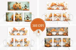 Watercolor Halloween Mushrooms Mug, Kids Halloween Mug Product Image 2