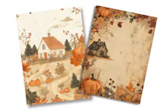 Rustic Fall Cottage Junk Journal Pages Product Image 2