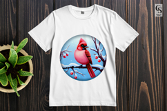Winter Cardinal Bird Clipart Sublimation PNG Product Image 2