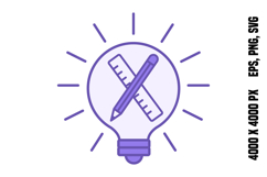 Purple Creative Idea Icon Product Image 1
