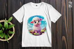 Jumping Lamb Clipart Sublimation PNG Product Image 2