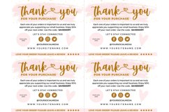 Thank you card for small business pink template Canva 1 Product Image 3