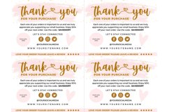 Thank you card for small business pink template Canva 1 Product Image 3