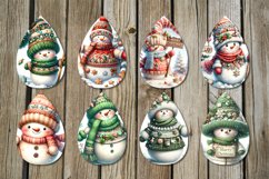 Christmas snowman | cute Teardrop earring Sublimation Product Image 2